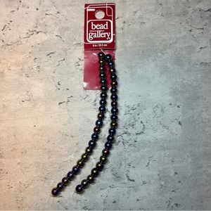 NWT Multi Luster Hematite Round Stone Beads